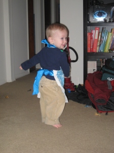 Daddy asked him to do a twirl to show it off! :)