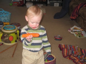 A boy and his carrot.