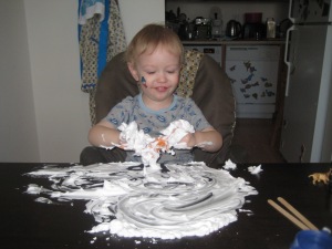 Messy fun! (With a bonus of fairly easy clean-up.)